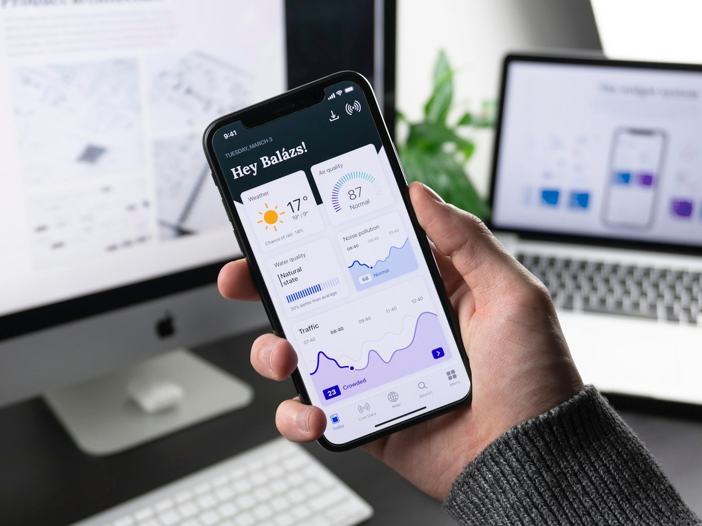 Product team reviewing a mobile app experience