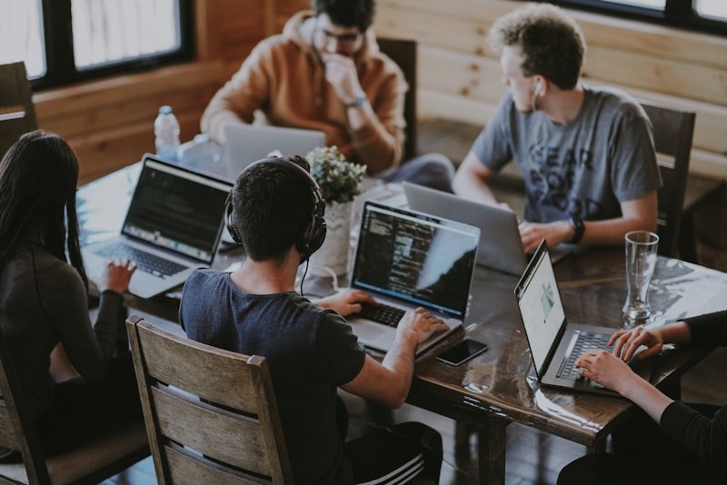 Evolva development team collaborating on a project